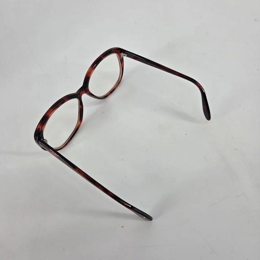 Donna Karan Bausch & Lomb Tortoise Oversized Round Eyeglasses USA 135 Vintage